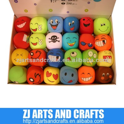 Spandex/microbeads smile print ball 10cm/soft toy