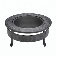 32" Round Metal Firepit Patio Garden Stove Fire Pit