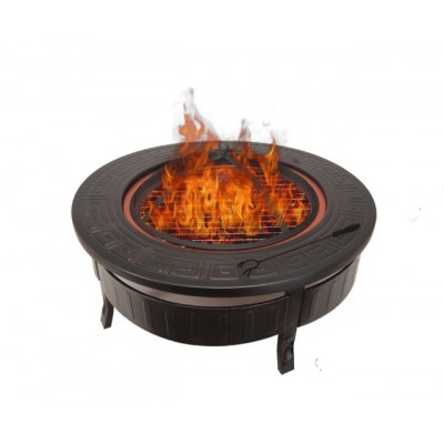 3 in 1 Outdoor BBQ Brazier Round Fire Pit Stove Patio Heater