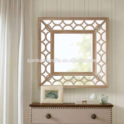 Beautiful Square Wooden Frame Decorative Mirror