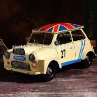 England style old metal vintage model car for cafe bar decoration