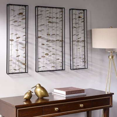 New design gold Clement Metal Wall Decor Set of 3