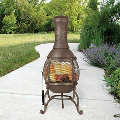 Outdoor Garden Cast Iron Chimenea Fireplace